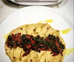 Bietole selvatiche in purea di ceci