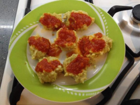 Polpettine di pesce al varoma con sughetto leggero