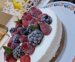 Cheesecake allo yogurt greco e frutti di bosco - contest torte senza cottura
