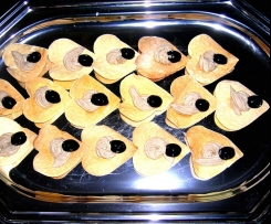 gallette di cuori tonnati Finger food