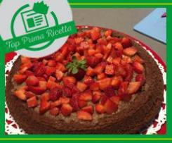 crostata morbida cioccolato e fragole