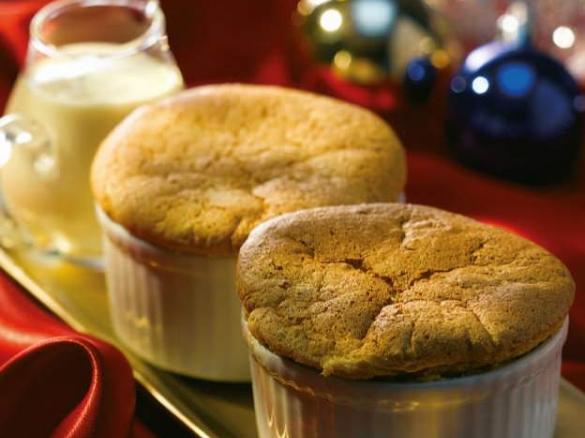 Soufflé di panettone con zabaione al vin santo