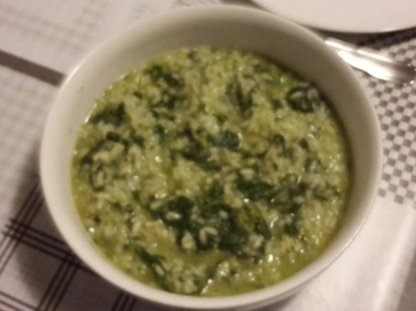 Risotto con cime di rapa e scamorza affumicata