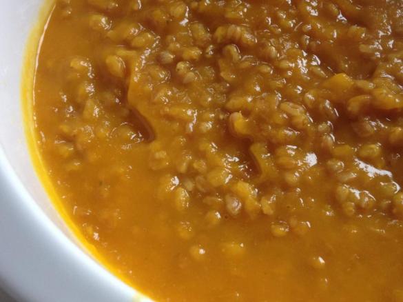Crema di zucca con il farro