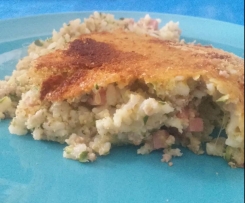 Riso integrale al forno con zucchine