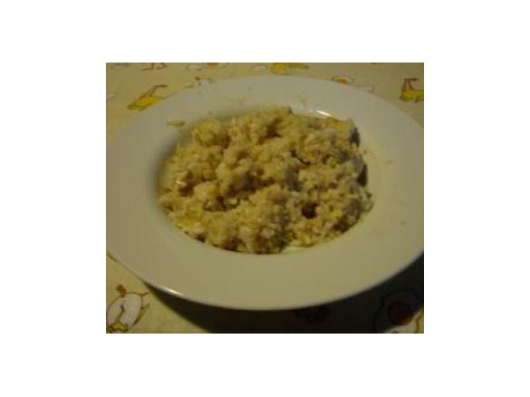 Risotto con porri e salsiccia