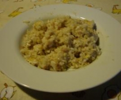 Risotto con porri e salsiccia