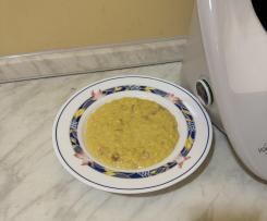 Risotto alla pancetta, ricotta e zafferano