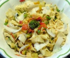 Tagliatelle con farina di ceci alle verdure