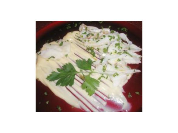 BACCALà CON CREMA DI AGLIO (RICETTA PER MADRID) di MARIAGRAZIA ARCIPRETE team OREFICE, divisione LEUCIANA