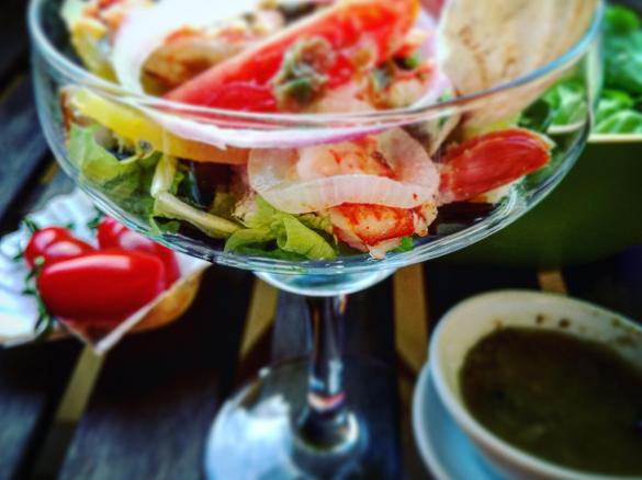 Insalata di merluzzo e gamberi con salsa di capperi-CONTEST PESCE IN INSALATA