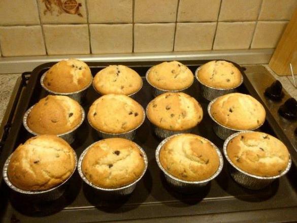 MUFFIN CON GOCCE DI CIOCCOLATO