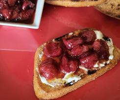 Bruschette con ciliegie insaporite "contest ciliegie"