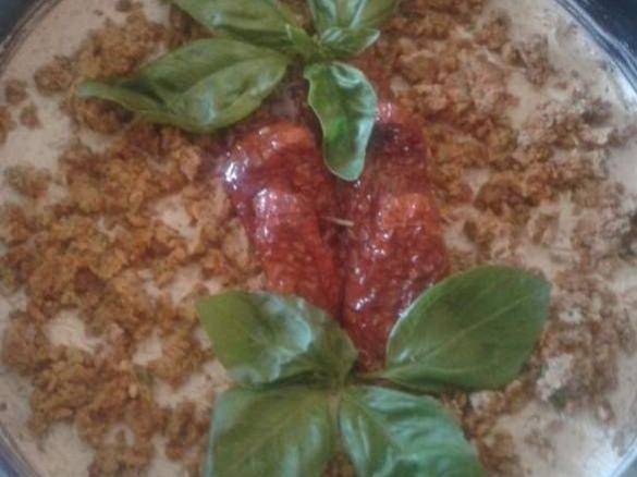 CHEESCAKE con crema di pomodoro e tonno