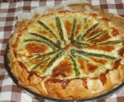 TORTA SALATA con RICOTTA EMMENTHAL E ASPARAGI