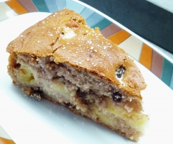 TORTA DI MELE, CASTAGNE E UVETTA