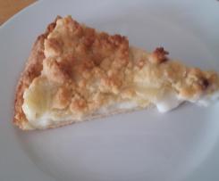 Sbriciolata rabarbaro e crema alla vaniglia