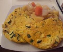 FRITTATA DI ZUCCHINE LIGHT CON CONTORNO DI VERDURE