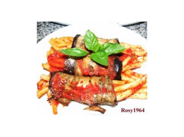 Involtini di melanzane e maccheroni