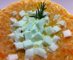 Risotto di zucca con dadolata di fiordilatte
