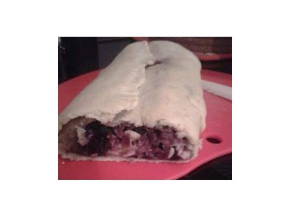 Strudel di pollo e radicchio