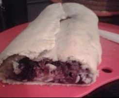 Strudel di pollo e radicchio