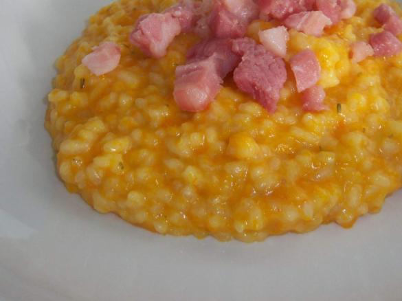 risotto light zucca e pancetta