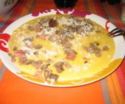 Polenta Marchigiana Salsiccia Pancetta e Funghi