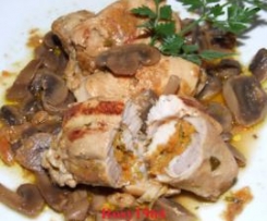 Involtini di Coniglio con Funghi Trifolati