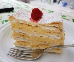 Torta mille foglie veloce con crema pasticcera all'arancia
