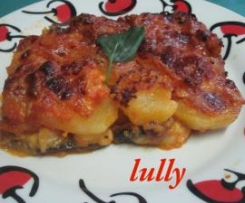 tortino di patate e melanzane alla parmigiana