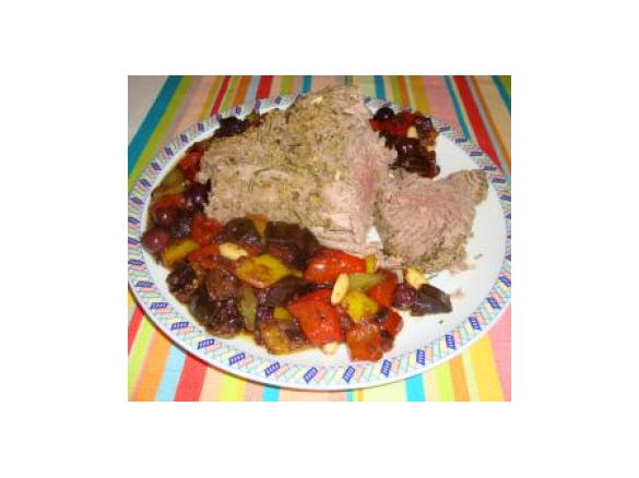 roastbeef di tonno con verdurine in agrodolce