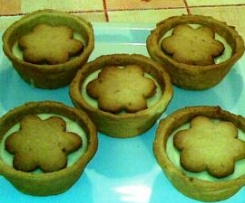 Cestini di frolla con budino al cioccolato