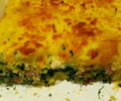 Tortino di patate con prosciutto e scamorza