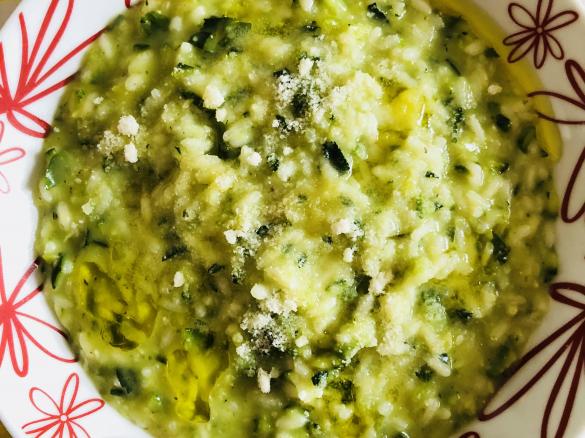Risotto con zucchine al sale speziato