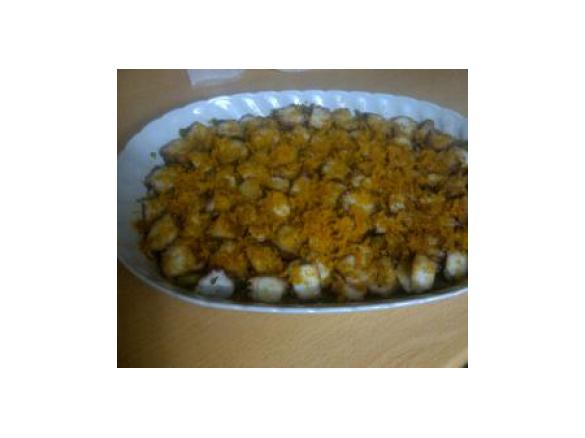 Carpaccio di Polpo con fagiolini e bottarga