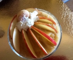 crema di mele e ricotta allo cherry