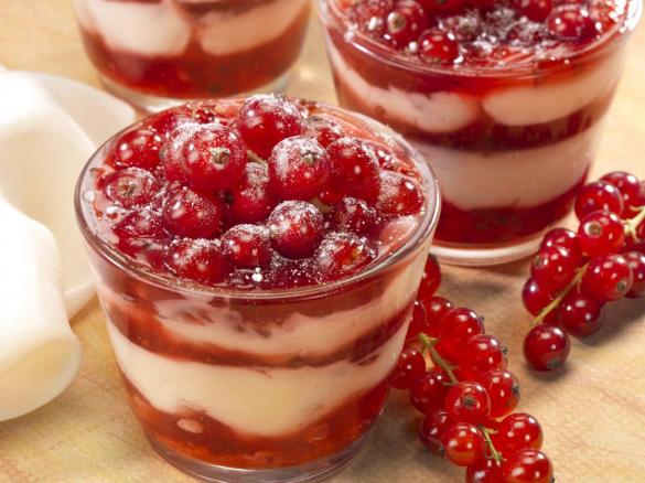 Bicchierino variegato al ribes rosso