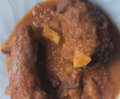 Colli di tacchino in umido con patate