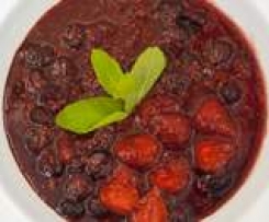 Panna cotta con composta di frutti di bosco calda - della blogger Cristina