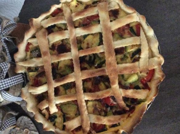 Torta salata multicolore