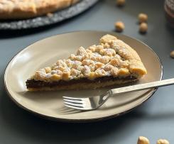 Sbriciolata alla crema di nocciole con frolla alle nocciole