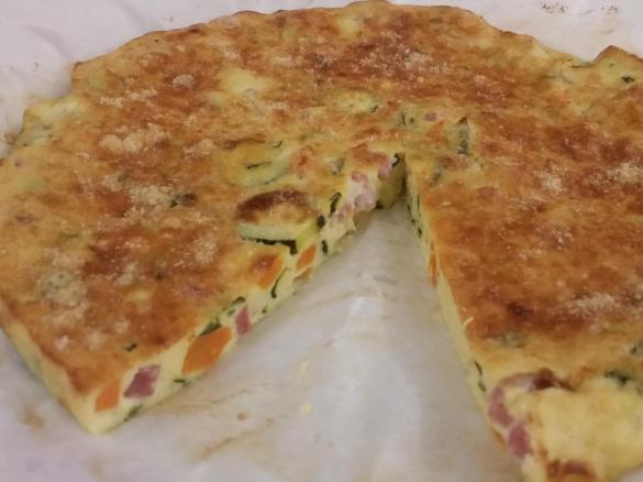Tortino di verdure e pancetta
