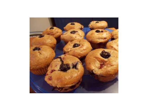 Muffin vegani ai frutti di bosco