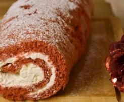 Variante di Rotolo di pasta biscotto rosso (rotolo red velvet - san valentino)
