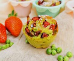 MUFFIN DOLCI DI PISELLI E FRAGOLE - CONTEST LEGUMI