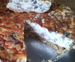 CHEESECAKE SALATA CON ZUCCHINE E SPECK