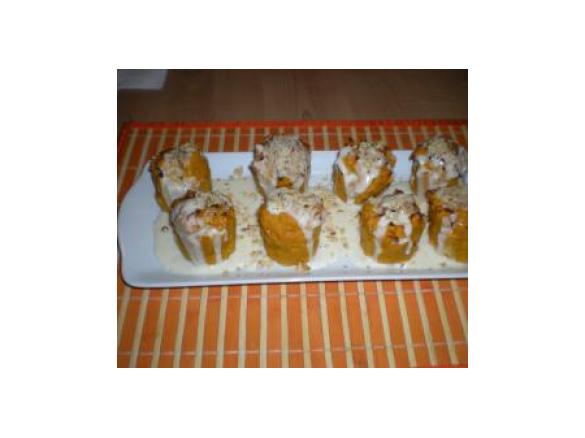 Sformatini di zucca con fonduta al taleggio