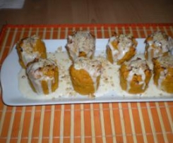Sformatini di zucca con fonduta al taleggio