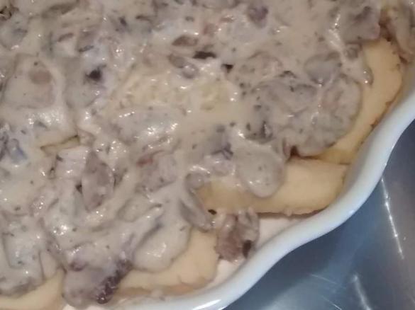 Gnocchi alla romana con funghi e pancetta